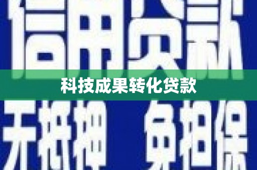阜阳科技成果转化贷款