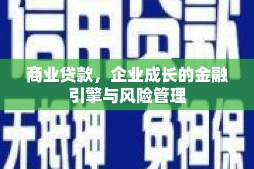 阜阳商业贷款，企业成长的金融引擎与风险管理