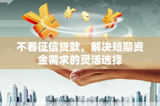 阜阳不看征信贷款，解决短期资金需求的灵活选择