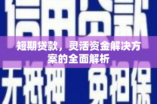 阜阳短期贷款，灵活资金解决方案的全面解析