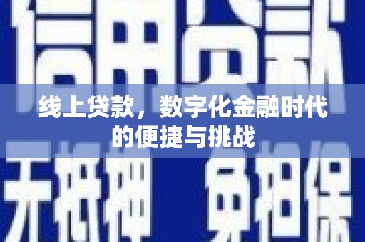 阜阳线上贷款，数字化金融时代的便捷与挑战