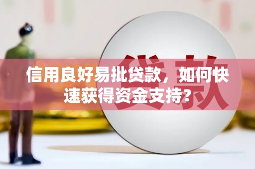 阜阳信用良好易批贷款，如何快速获得资金支持？