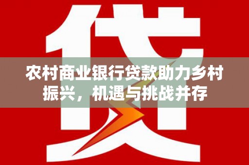 阜阳农村商业银行贷款助力乡村振兴，机遇与挑战并存