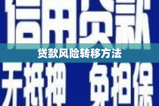 阜阳贷款风险转移方法