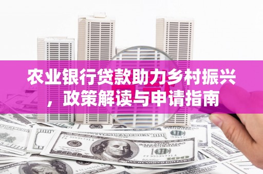 阜阳农业银行贷款助力乡村振兴，政策解读与申请指南