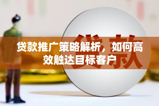 阜阳贷款推广策略解析，如何高效触达目标客户