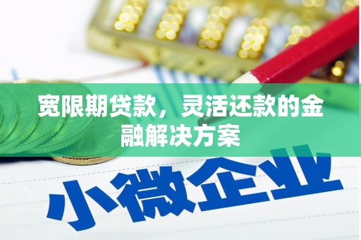 阜阳宽限期贷款，灵活还款的金融解决方案