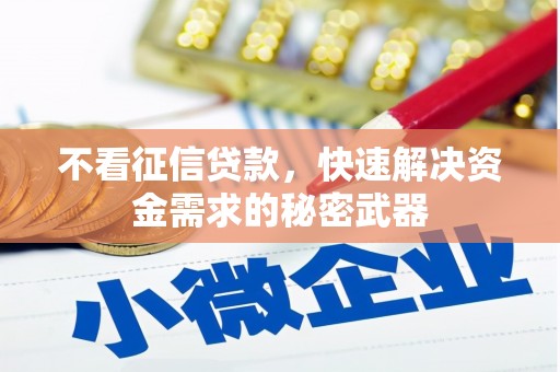阜阳不看征信贷款，快速解决资金需求的秘密武器