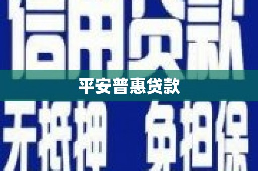 阜阳平安普惠贷款