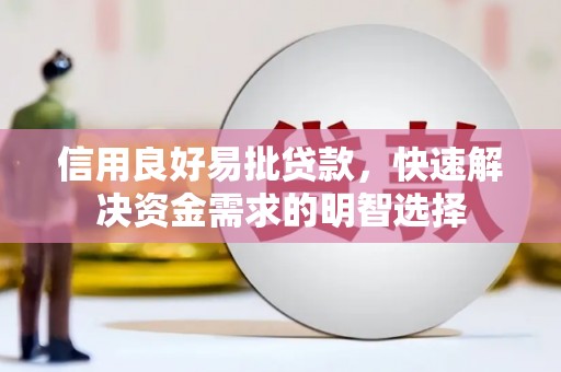 阜阳信用良好易批贷款，快速解决资金需求的明智选择