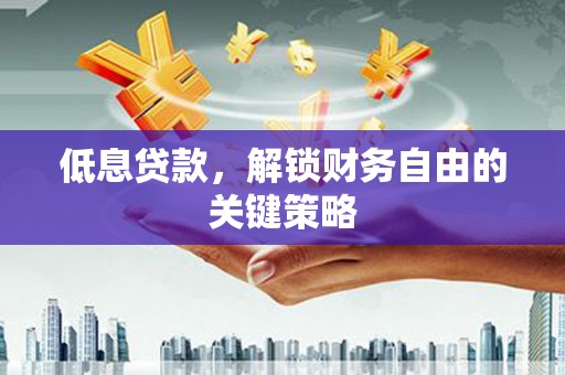阜阳低息贷款，解锁财务自由的关键策略