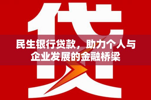 阜阳民生银行贷款，助力个人与企业发展的金融桥梁
