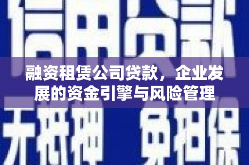 阜阳融资租赁公司贷款，企业发展的资金引擎与风险管理