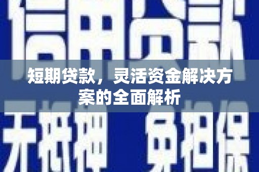 阜阳短期贷款，灵活资金解决方案的全面解析
