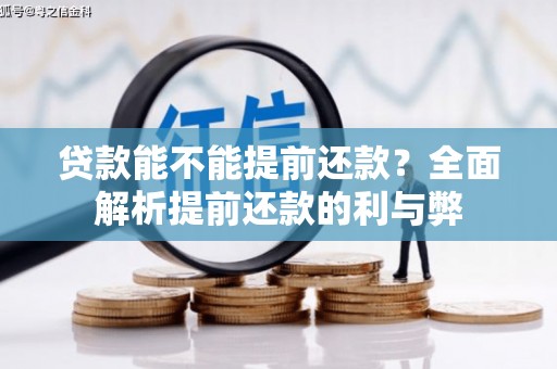 阜阳贷款能不能提前还款？全面解析提前还款的利与弊