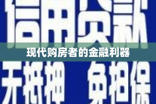 阜阳现代购房者的金融利器
