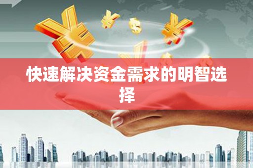 阜阳快速解决资金需求的明智选择