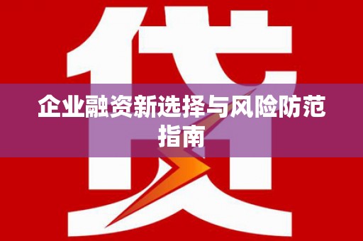 阜阳企业融资新选择与风险防范指南