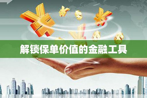 阜阳解锁保单价值的金融工具