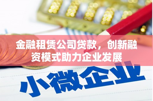 阜阳金融租赁公司贷款，创新融资模式助力企业发展